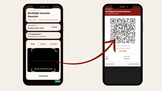 Bookaroo Door check-in screenshot